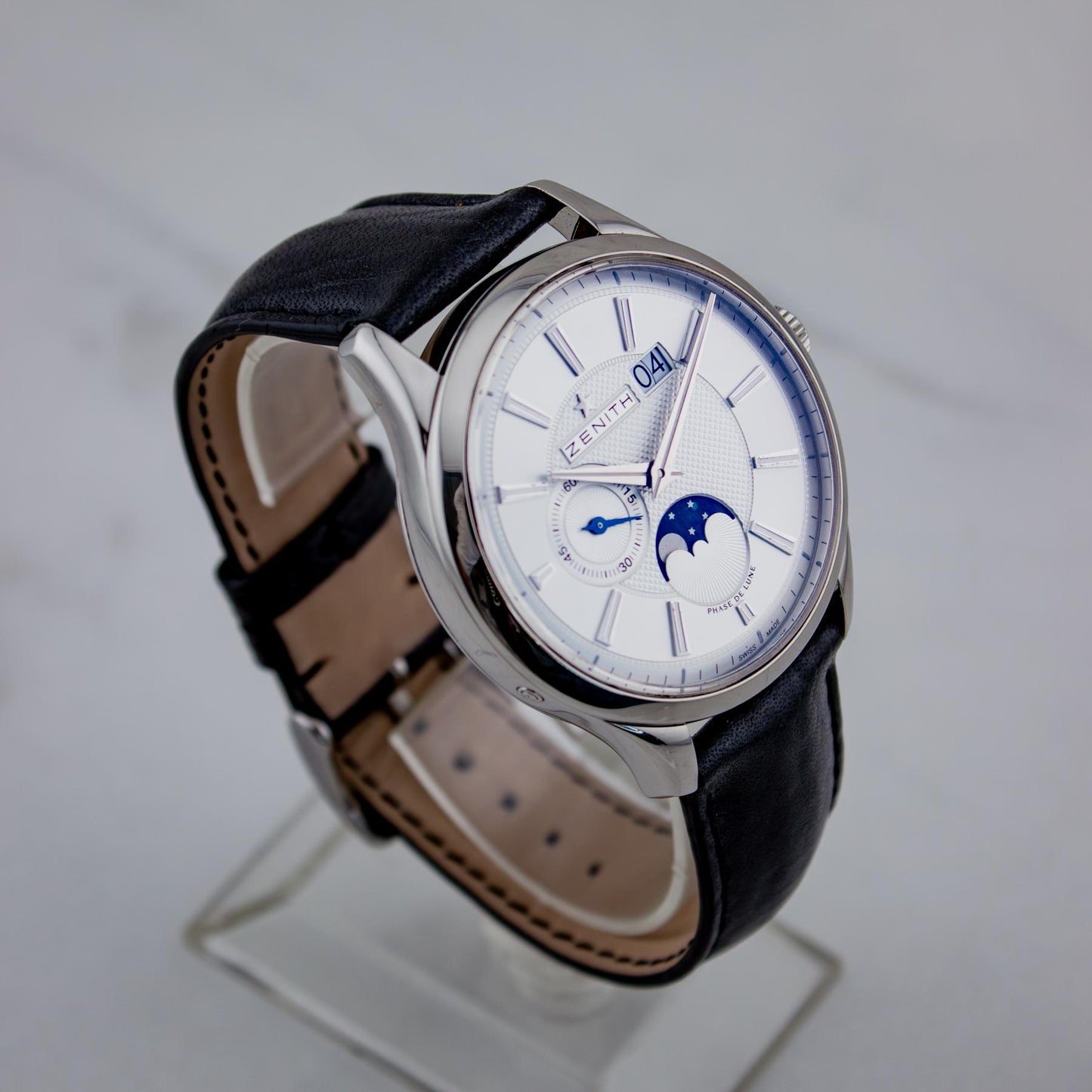 Zenith Elite Moonphase – Silver Guilloché Dial