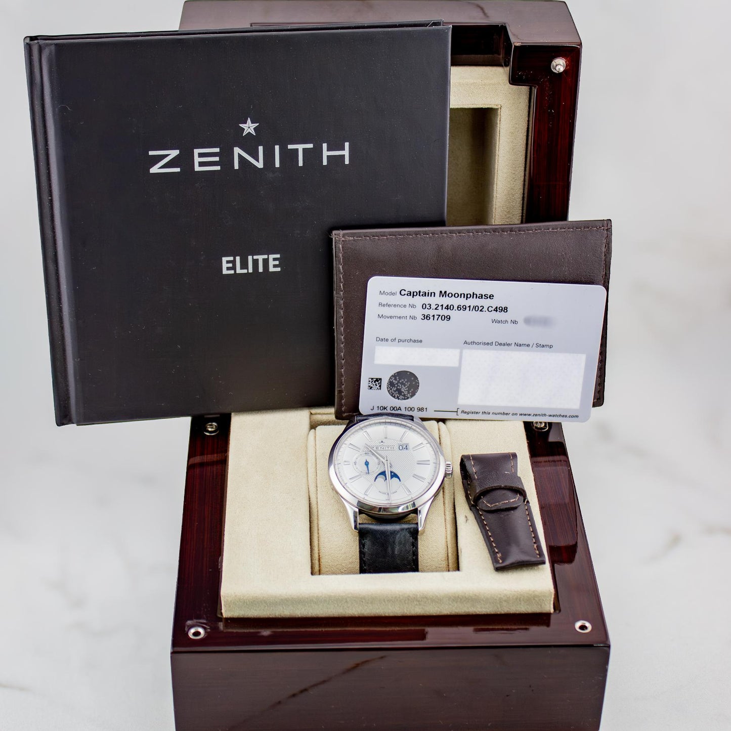 Zenith Elite Moonphase – Silver Guilloché Dial
