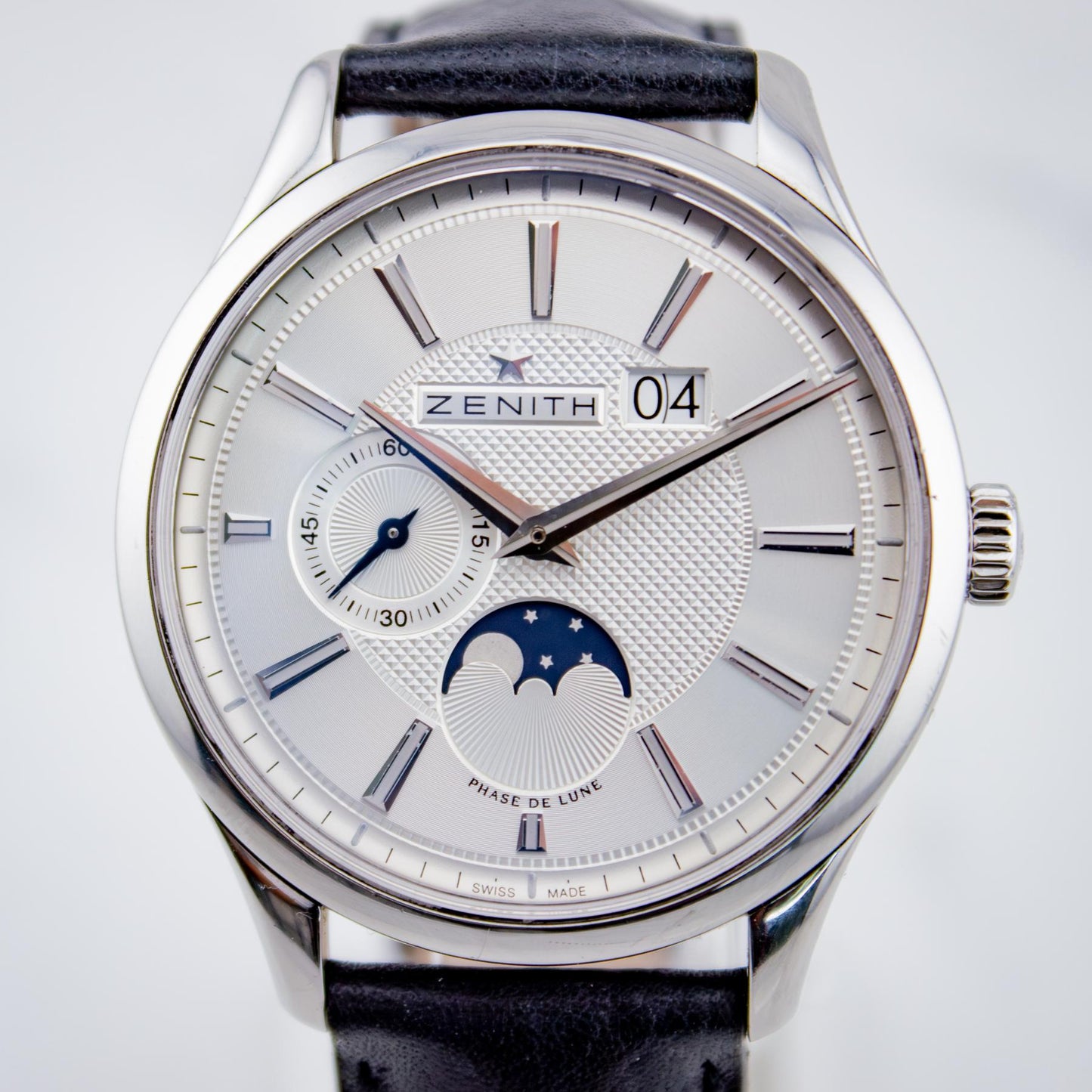 Zenith Elite Moonphase – Silver Guilloché Dial