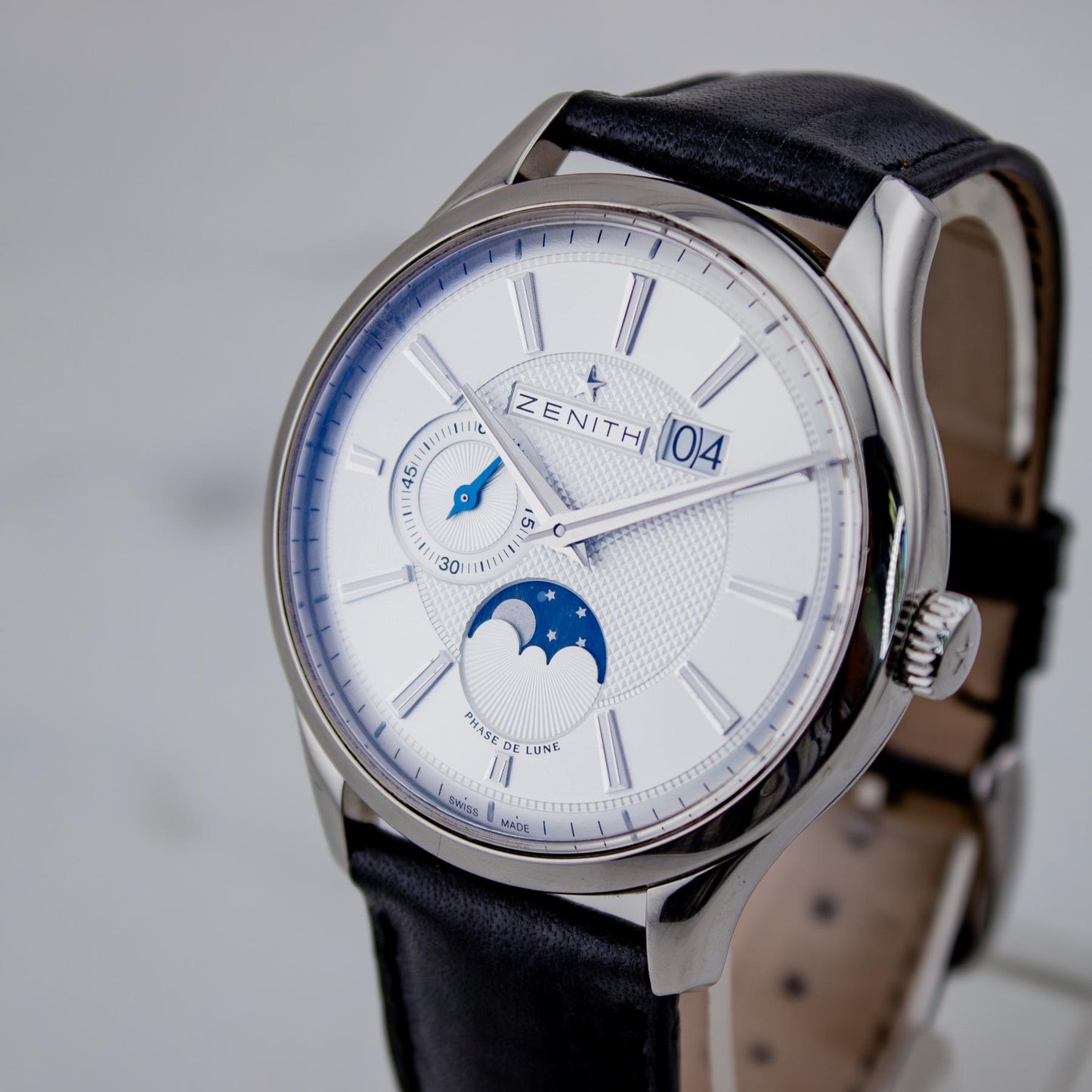 Zenith Elite Moonphase – Silver Guilloché Dial