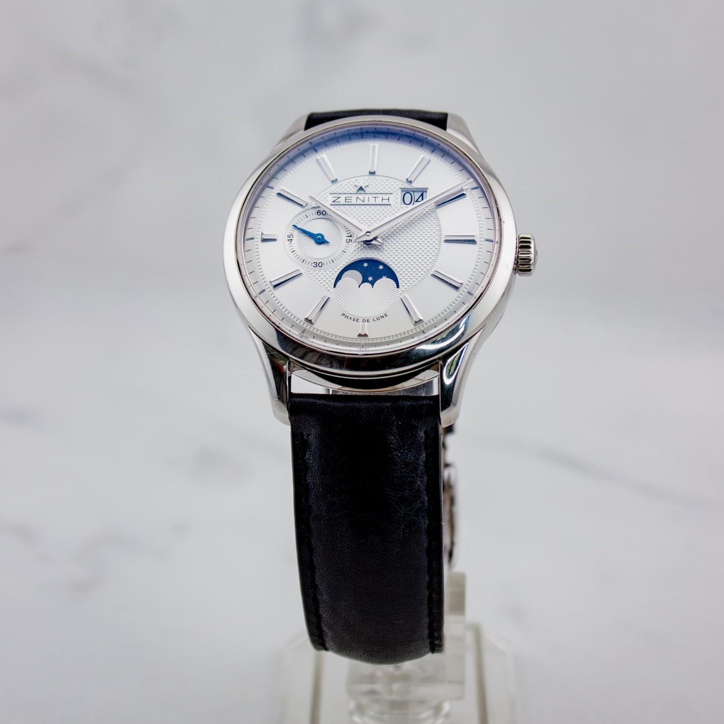 Zenith Elite Moonphase – Silver Guilloché Dial