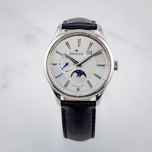 Zenith Elite Moonphase – Silver Guilloché Dial