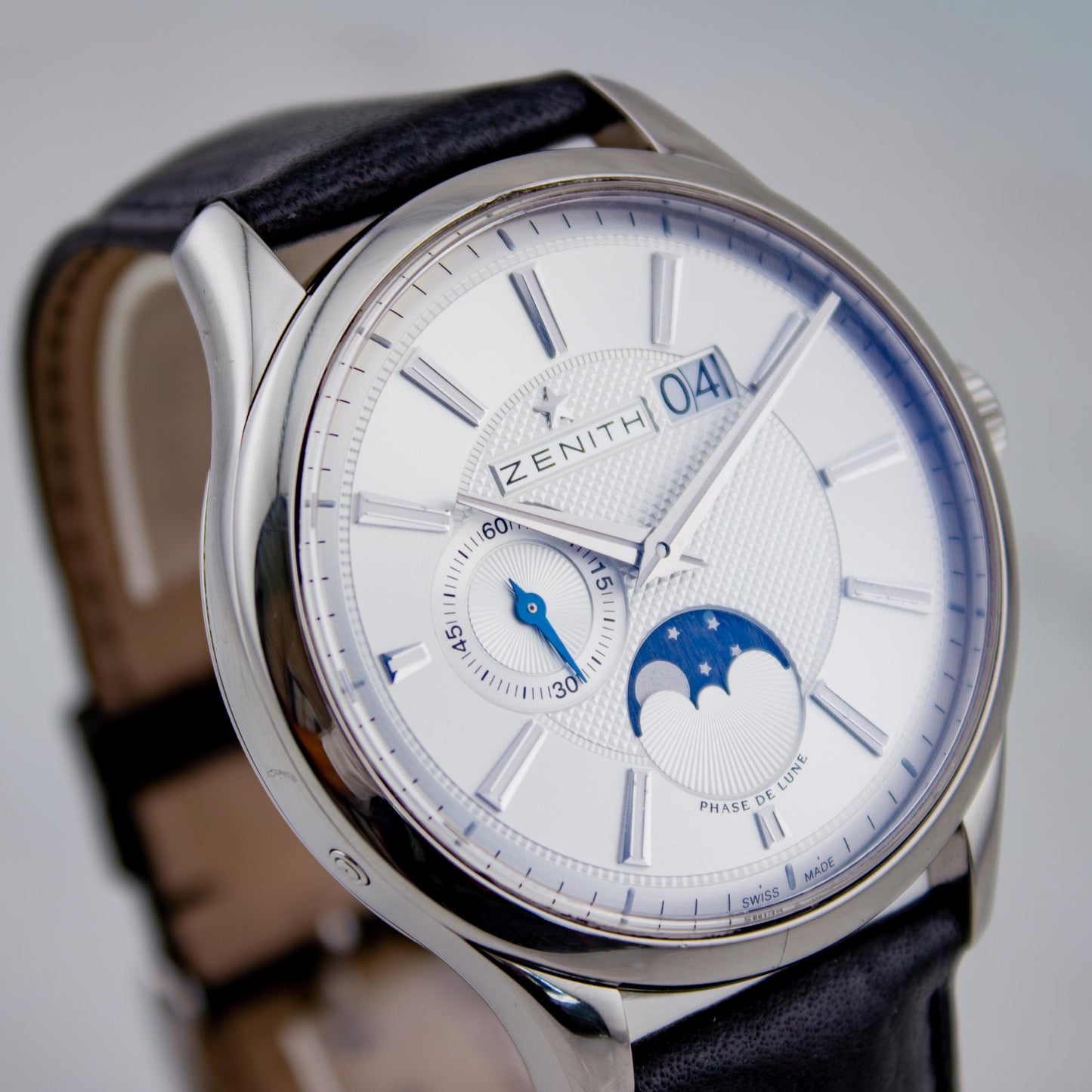 Zenith Elite Moonphase – Silver Guilloché Dial